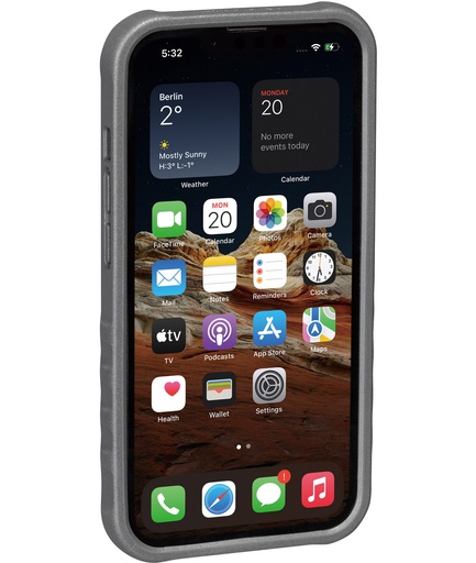 [TKTRKTT9870BG] Custodia RideCase per iPhone 13 Mini nera/grigia