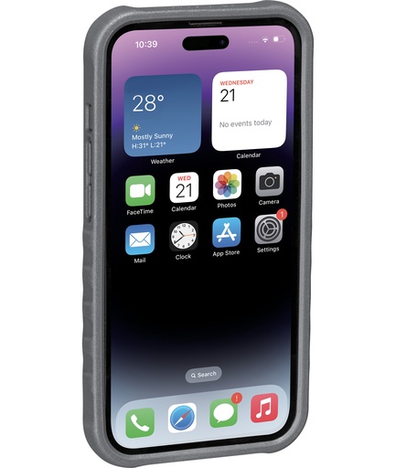 [TKTRKTT9876BG] Custodia RideCase per iPhone 14 Pro nera/grigia