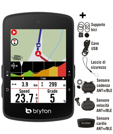 [BRS510T] Rider S510T con kit dual sensor cadenza/velocità e fascia cardio