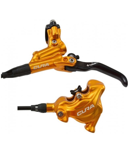 [FOFD94175FG] Kit Freno a disco idraulico Cura Flat Mount anteriore/posteriore oro